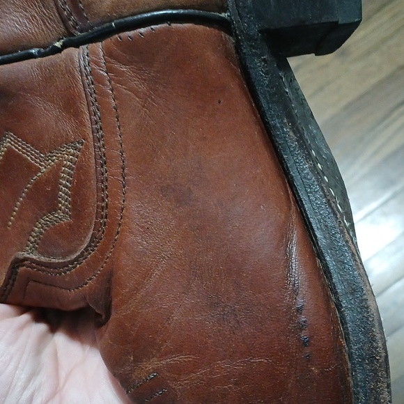 Dan Post Men\'s Marlboro Cowboy Western Leather Boots Size 9.5D Vintage main image 11